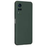 Newface Vivo Y51 Kılıf Nano içi Kadife  Silikon - Koyu Yeşil
