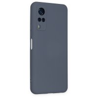 Newface Vivo Y53S Kılıf Nano içi Kadife Silikon - Gri