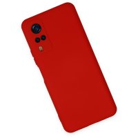 Newface Vivo Y53S Kılıf Nano içi Kadife Silikon - Kırmızı