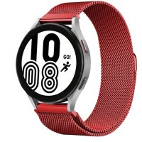 Newface Samsung Galaxy Watch 4 Metal Mıknatıslı Kordon - Kırmızı