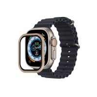 Newface Apple Watch Ultra 49mm Alüminyum Kasa Cam Ekran Koruyucu - Gold