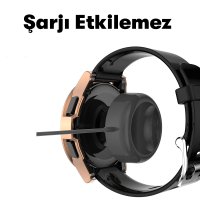 Newface Watch 5 Pro 45mm Wall Camlı Kasa Ekran Koruyucu - Gümüş