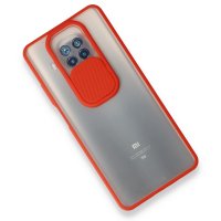 Newface Xiaomi Mi 10T Lite Kılıf Palm Buzlu Kamera Sürgülü Silikon - Kırmızı