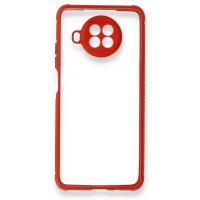 Newface Xiaomi Redmi Note 9 Pro 5G Kılıf Miami Şeffaf Silikon - Kırmızı