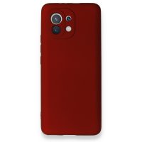 Newface Xiaomi Mi 11 Kılıf First Silikon - Bordo