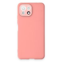 Newface Xiaomi Mİ 11 Lite Kılıf Lansman Glass Kapak - Pembe