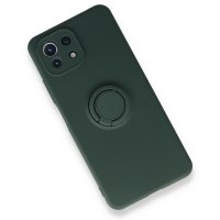 Newface Xiaomi Mİ 11 Lite Kılıf Viktor Yüzüklü Silikon - Yeşil