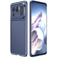 Newface Xiaomi Mi 11 Ultra Kılıf Auto Focus Karbon Kapak - Lacivert