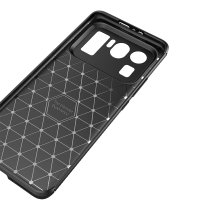 Newface Xiaomi Mi 11 Ultra Kılıf Auto Focus Karbon Kapak - Siyah