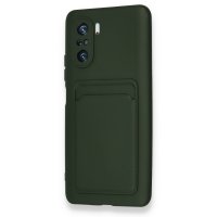 Newface Xiaomi Mi 11i Kılıf Kelvin Kartvizitli Silikon - Koyu Yeşil