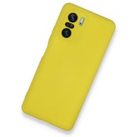 Newface Xiaomi Mi 11i Kılıf Nano içi Kadife Silikon - Sarı