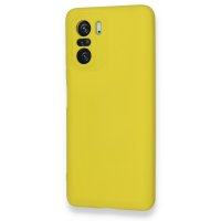Newface Xiaomi Mi 11i Kılıf Nano içi Kadife Silikon - Sarı
