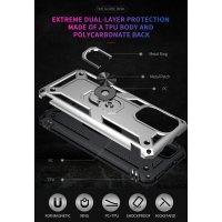 Newface Xiaomi Mi 11i Kılıf Sofya Yüzüklü Silikon Kapak - Gümüş