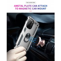 Newface Xiaomi Mi 11i Kılıf Sofya Yüzüklü Silikon Kapak - Gümüş