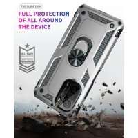 Newface Xiaomi Mi 11i Kılıf Sofya Yüzüklü Silikon Kapak - Gümüş