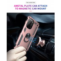 Newface Xiaomi Mi 11i Kılıf Sofya Yüzüklü Silikon Kapak - Rose