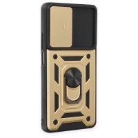 Newface Xiaomi Mi 11T Kılıf Pars Lens Yüzüklü Silikon - Gold