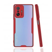 Newface Xiaomi Mi 11T Pro Kılıf Platin Silikon - Kırmızı