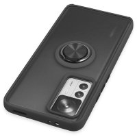 Newface Xiaomi Mi 12T Kılıf Montreal Yüzüklü Silikon Kapak - Siyah