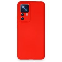Newface Xiaomi Mi 12T Kılıf Nano içi Kadife Silikon - Kırmızı