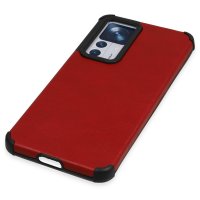 Newface Xiaomi Mi 12T Pro Kılıf Loop Deri Silikon - Kırmızı