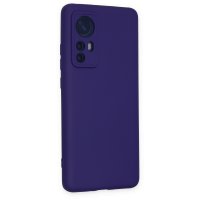 Newface Xiaomi Mi 12X Kılıf Nano içi Kadife Silikon - Mor