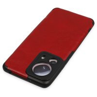 Newface Xiaomi Mi 13 Lite Kılıf Loop Deri Silikon - Kırmızı