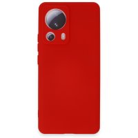 Newface Xiaomi Mi 13 Lite Kılıf Nano içi Kadife  Silikon - Kırmızı