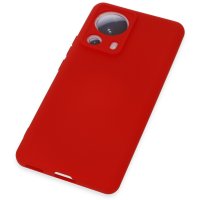 Newface Xiaomi Mi 13 Lite Kılıf Nano içi Kadife Silikon - Kırmızı