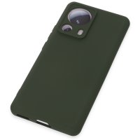 Newface Xiaomi Mi 13 Lite Kılıf Nano içi Kadife Silikon - Koyu Yeşil