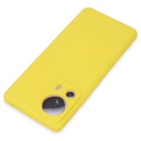 Newface Xiaomi Mi 13 Lite Kılıf Nano içi Kadife Silikon - Sarı