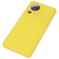 Newface Xiaomi Mi 13 Lite Kılıf Nano içi Kadife Silikon - Sarı