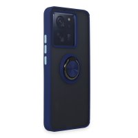 Newface Xiaomi Mi 13T Kılıf Montreal Yüzüklü Silikon Kapak - Lacivert