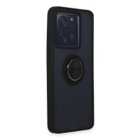 Newface Xiaomi Mi 13T Pro Kılıf Montreal Yüzüklü Silikon Kapak - Siyah