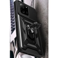 Newface Xiaomi Mi 13T Pro Kılıf Pars Lens Yüzüklü Silikon - Gümüş