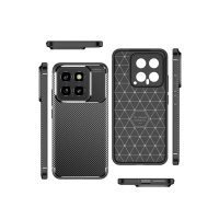Newface Xiaomi Mi 14 Kılıf Auto Focus Karbon Kapak - Siyah