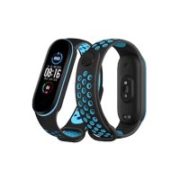 Newface Xiaomi Mi Band 3 Spor Delikli Kordon - Siyah-Mavi