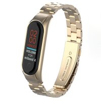 Newface Xiaomi Mi Band 4 Metal Baklalı Kordon - Gold