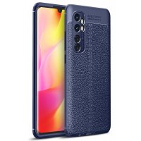 Newface Xiaomi Mi Note 10 Lite Kılıf Focus Derili Silikon - Lacivert