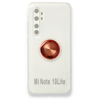 Newface Xiaomi Mi Note 10 Lite Kılıf Gros Yüzüklü Silikon - Kırmızı