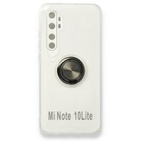 Newface Xiaomi Mi Note 10 Lite Kılıf Gros Yüzüklü Silikon - Siyah