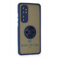 Newface Xiaomi Mi Note 10 Lite Kılıf Montreal Yüzüklü Silikon Kapak - Lacivert