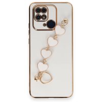 Newface Xiaomi Poco C40 Kılıf Esila Silikon - Beyaz