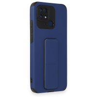 Newface Xiaomi Poco C40 Kılıf Mega Standlı Silikon - Mavi