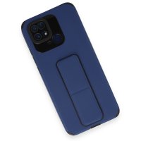 Newface Xiaomi Poco C40 Kılıf Mega Standlı Silikon - Mavi