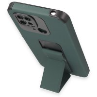 Newface Xiaomi Poco C40 Kılıf Mega Standlı Silikon - Yeşil