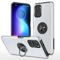 Newface Xiaomi Poco F3 Kılıf Elit Yüzüklü Kapak - Gümüş