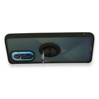 Newface Xiaomi Poco F3 Kılıf Montreal Yüzüklü Silikon Kapak - Siyah