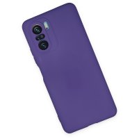 Newface Xiaomi Poco F3 Kılıf Nano içi Kadife Silikon - Mor