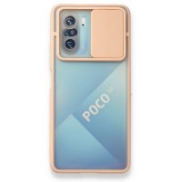 Newface Xiaomi Poco F3 Kılıf Palm Buzlu Kamera Sürgülü Silikon - Pembe